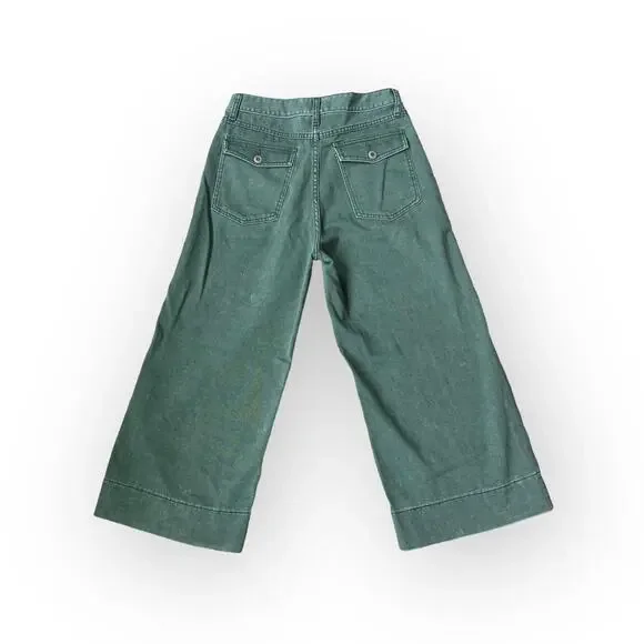 Le Superbe Rhode Wide Leg Cropped Pants in Olive Kush 2 - Picture 8 of 10